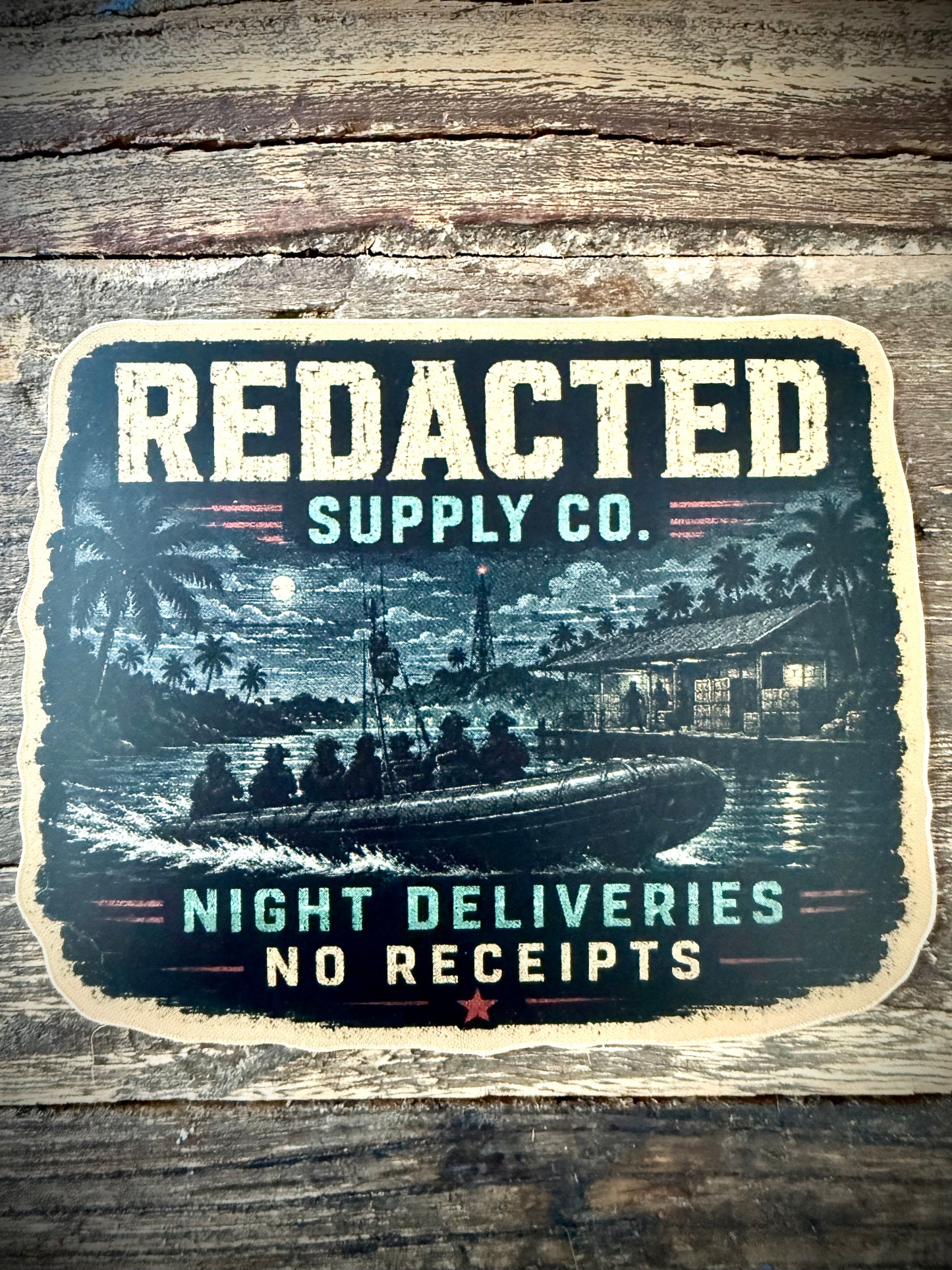 Night Deliveries. No Receipts. | 3” Premium Die-Cut Vinyl Sticker